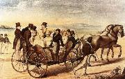 schubert is walking behind the carriage